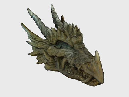 dragon head dragon skull head  3d print model - Mito3D