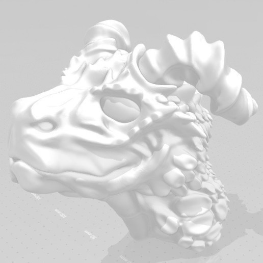 ejderha kafası sanat baş 3D print model - Mito3D
