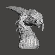 dragon head bust 3d print model - Mito3D