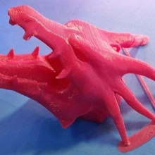 Ejderha baş süs temel f hayvanlar 3d print model - Mito3D