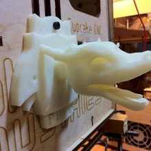 dragon head trophy mashup openscad puff 3d print model - Mito3D