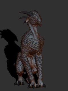 dragon hound guardian dnd creature monster reptile lizard fantasy tabletop mini 3d print model - Mito3D