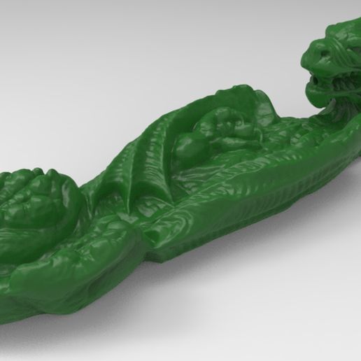 Ejderha tütsü Kulp destek gadget yanmak kertenkele sürüngen 3D print model - Mito3D