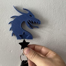dragon key lead leash holder 3d print model - Mito3D