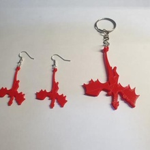 dragon keychain pendants jewelry 3d print model - Mito3D