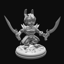 dragon knight dual swords art people tower top terrain tabletop table skull skeleton scales scale monster miniature mini mehdals gaming game dice d20 creature 28mm 3d print model - Mito3D