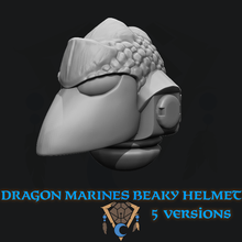dragon Marin casque guerre marteau salamandre becquet vulkan lave peau 3d print model - Mito3D
