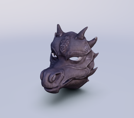 dragon mask cosplay 3d print model - Mito3D