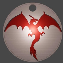 dragon medal 3d print model - Mito3D