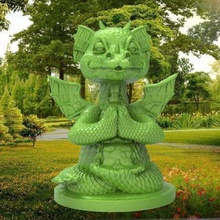 dragon meditating home garden 3d print model - Mito3D
