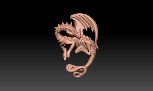 dragon model Jewelry necklace 3d print model - Mito3D