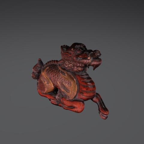 dragon netsuke art japan museum 3dscan 3D print model - Mito3D