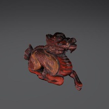 dragão netsuke a arte japão museu 3dscan 3d print model - Mito3D