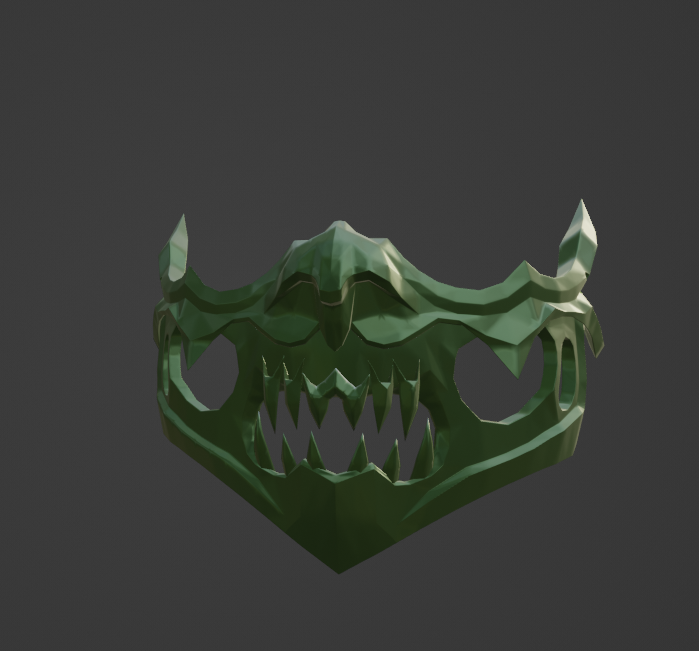 ejderha oni maske yazdırılabilir 3D print model - Mito3D