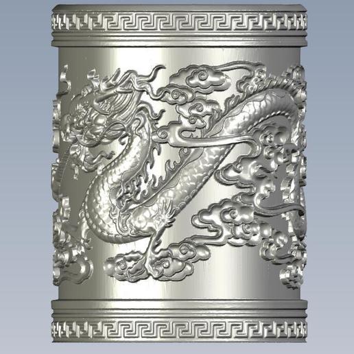 dragon pen holder art 3D print model - Mito3D