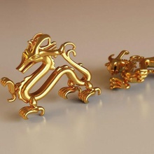 dragon pendant jewelry casting mold 3d print model - Mito3D