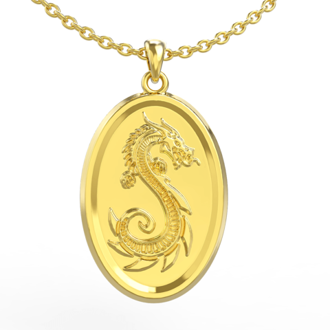 dragon pendant jewelry animal 3D print model - Mito3D