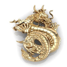 dragon pendant jewelry obj stl print necklaces silver gold printable 3d print model - Mito3D