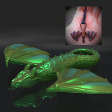 dragon pendant jewelry creature 3d print model - Mito3D