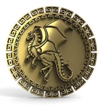 dragon pendant 7 jewelry jewel fantasy creature art fashion 3d print model - Mito3D