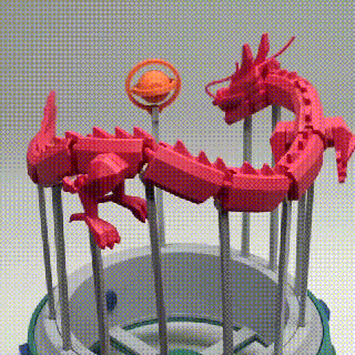 dragon jouant perle automates 3d print model - Mito3D