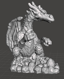Ejderha koruma Yumurta heykel ev 3d print model - Mito3D