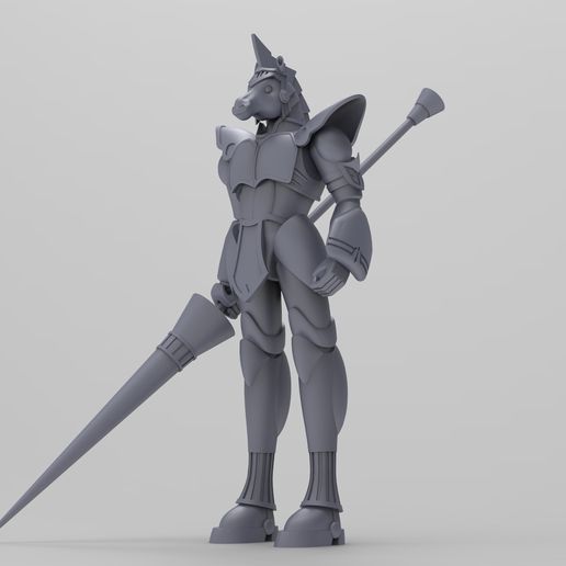 Ejderha arayış şövalye Sanat oyuncak 3D print model - Mito3D