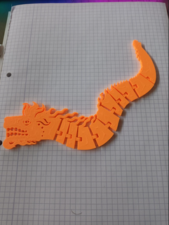 continuar quetzalcoatl flexi articulado juguete prototipo artilugio 3d print model - Mito3D