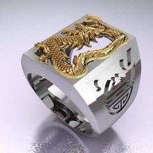 dragon ring jewelry free 3d print model - Mito3D
