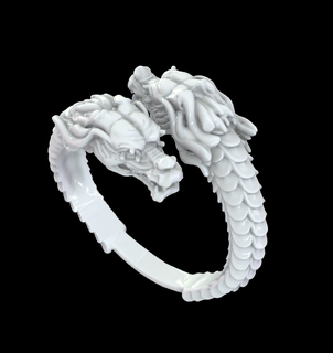 dragon ring beast gold magical creature 3d print model - Mito3D