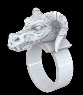dragon ring ring ring dragon gold gold  3d print model - Mito3D