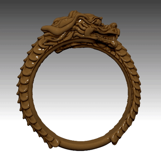 Dragão anel 3D print model - Mito3D