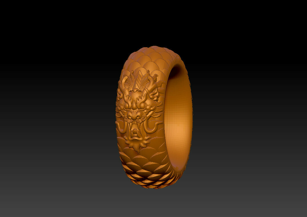 dragon ring 2 3D print model - Mito3D