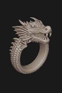 dragon ring deltorvik jewerly fantasy 3d print model - Mito3D