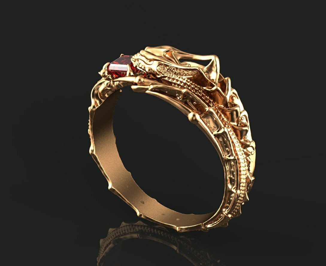 Dragão anel r1 pulseira solitário joalheria diamante monge Budha ouro prata noivado Casamento cafajeste imprimível 3d pingente brinco bebê 3D print model - Mito3D