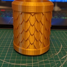 dragon scale holder - 330ml cup pot storage larp d&d 3d print model - Mito3D