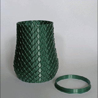 dragon scale planter aluminum - commercial license Home reuse recycling upcycling vase art vasemode tricolour 3d print model - Mito3D