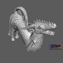 dragon sculpture 3d scan art 123d 123dcatch catch meshmixer scans replicas 3d print model - Mito3D