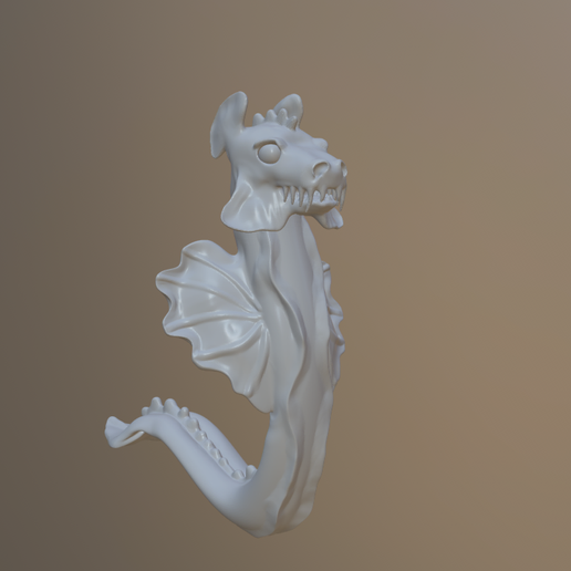 dragon sea snake monster animal toy 3D print model - Mito3D