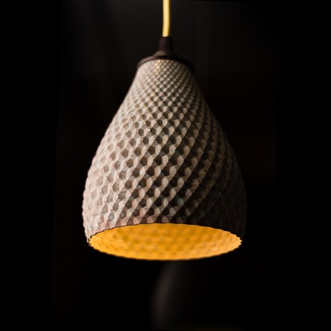 dragon shell table pendant wall floor light home poly low pinewood powder green pink bronze copper wooden transparency structure structural mesh hexagon polygon pattern parametric design shade lamp 3D print model - Mito3D