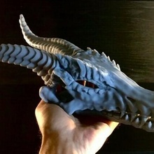 Drago cranio rettile dinosauro lucertola preistorico paleontologia denti mostro creatura estinto predatore fantasia immaginario natura scienza biologia arte sculture 3d print model - Mito3D