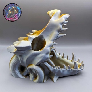 Dragão crânio dados torre jogos dnd lista 3d print model - Mito3D