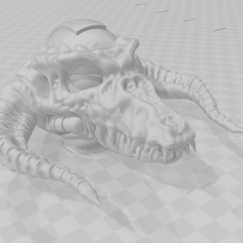 dragon skull helmet warhammer 40k primaris space marine salamanders chaos 3d print model - Mito3D