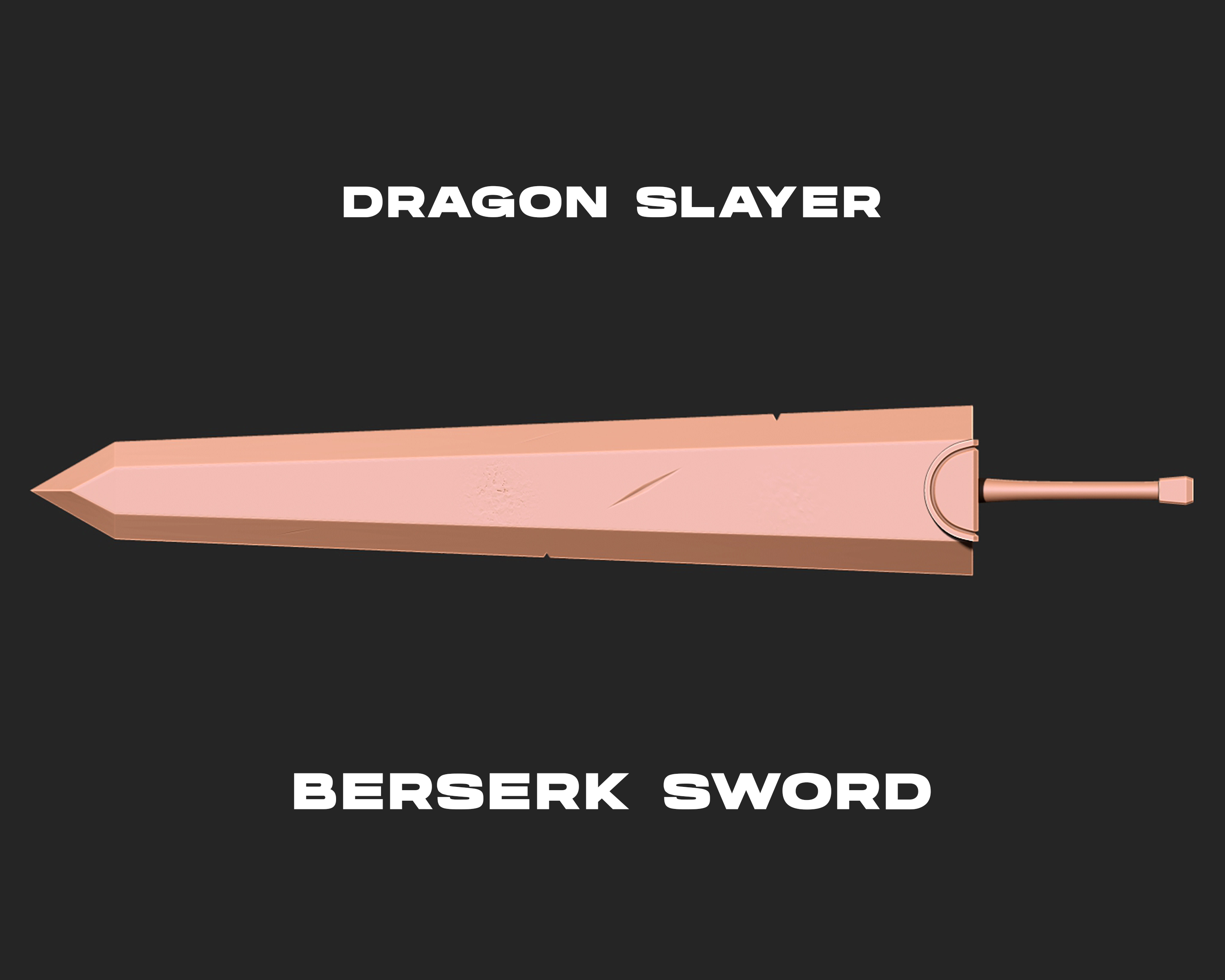 dragon slayer berserk guts sword 3D print model - Mito3D