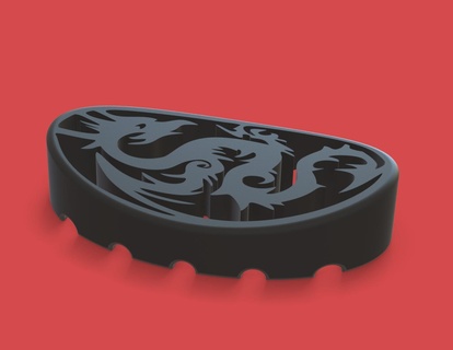 Dragão Sabonete suporte caso bainha prato arte gadget casa banheiro 3d print model - Mito3D