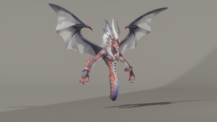 dragon esprit posable gréé stl inclus art monstre créature 3d print model - Mito3D