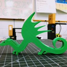 dragon stand Kunst Skulpturen gewichtet wird Reptil paperholder grün 3d print model - Mito3D