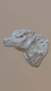 Drachen Statue Kunst 3d print model - Mito3D