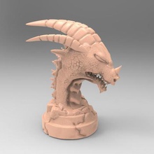 estatua del dragón 1 juego de juguete la fantasía dino medieval bestia 3d print model - Mito3D