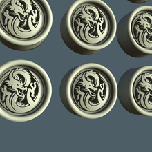 dragon token Kunst 3d print model - Mito3D